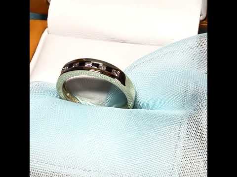 Sapphire And Diamond Channel Set Square Princess Cut Yellow Gold Eternity Ring