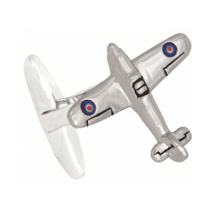 RAF hurricane aircraft plane cufflinks silver plated