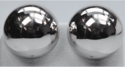 Round clip on earrings white gold