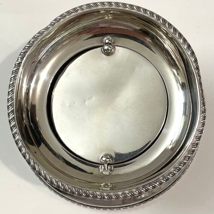 Round Sterling Silver Ash Tray - With A Removable Swivel Sterling Silver Top Piece - Pre Loved