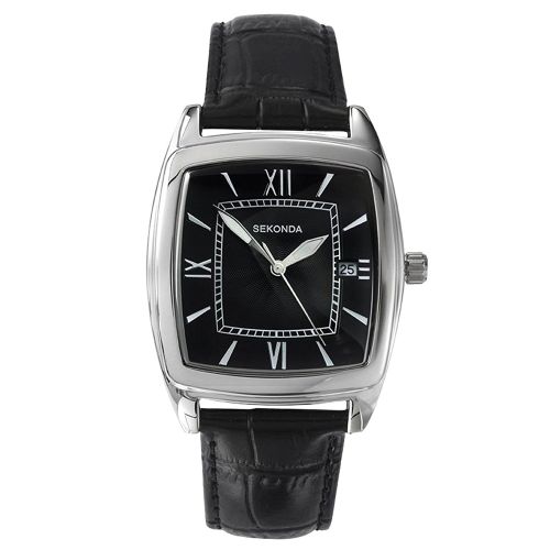 3776 Sekonda Watch Black Strap Men's