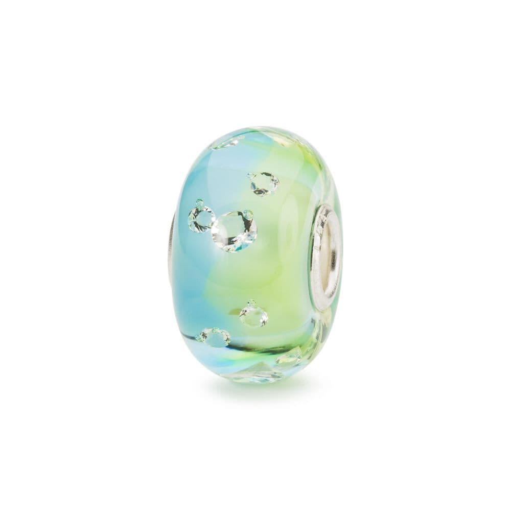 Shades Of Sparkle Lagoon Green Trollbeads Glass Bead Limited Edition TGLBE-00210