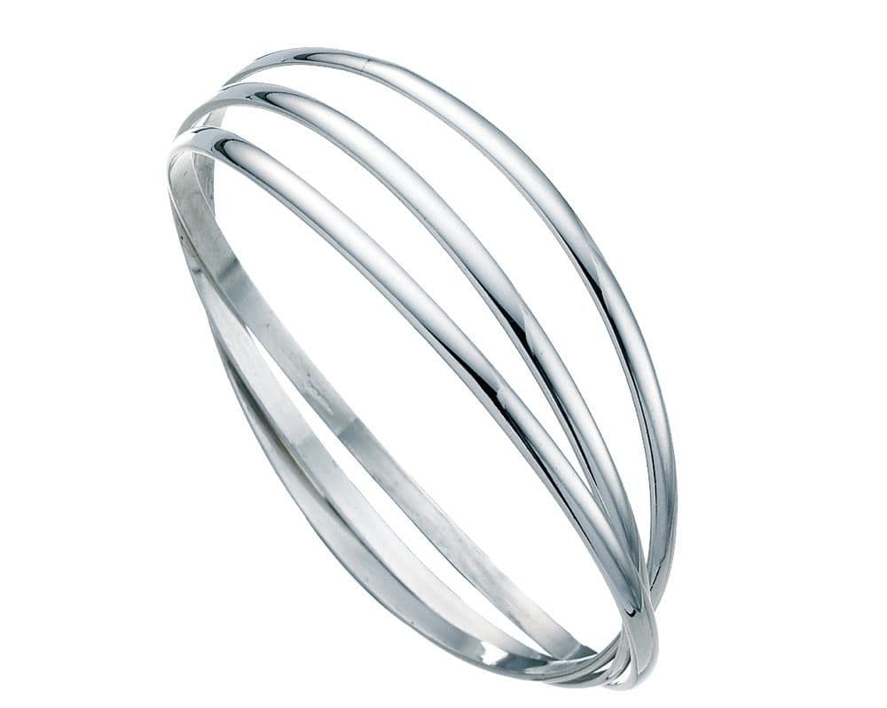 Triple sterling silver Russian wedding bangle