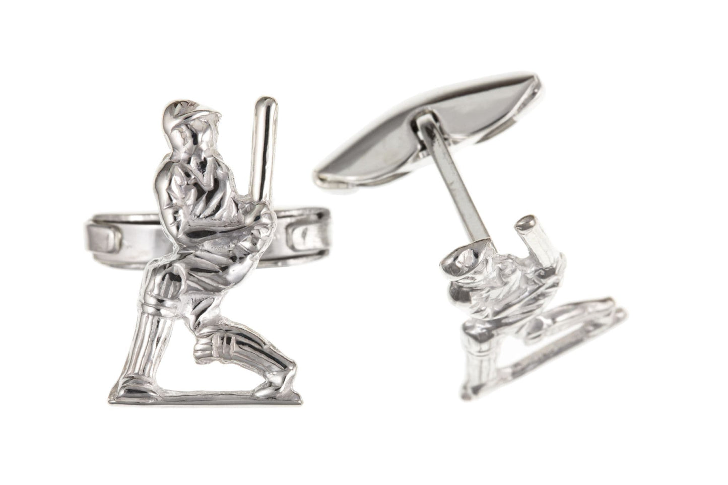 Sterling silver cricket cufflinks