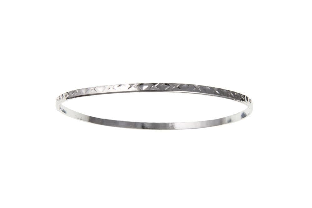 Sterling Silver Patterned Slave Bangle