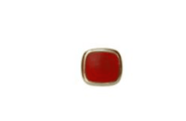 Tie Pin Gold Plated Cushion Shaped Red Cornelian Tie Tac