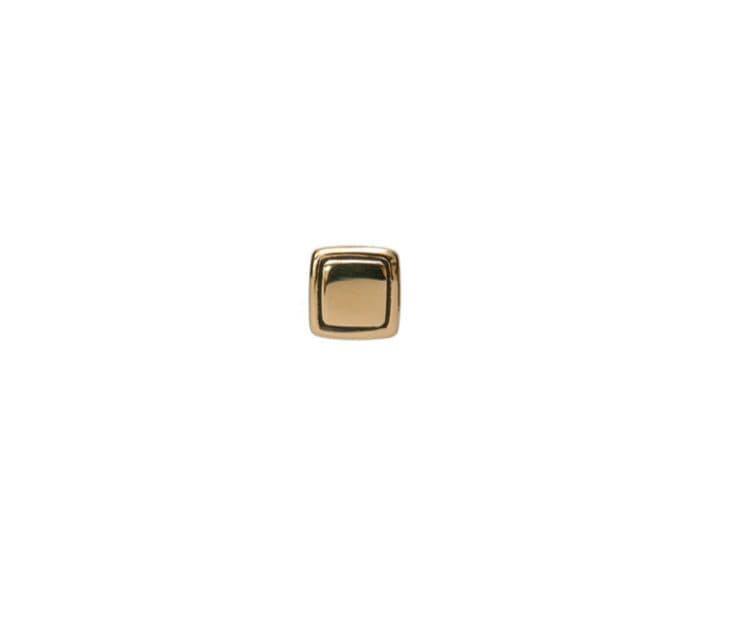 Tie Pin Gold Plated Square Polished With Black Line Detail Tie Tac