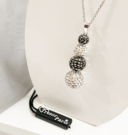 Tresor Paris White and Grey Necklace Pendant