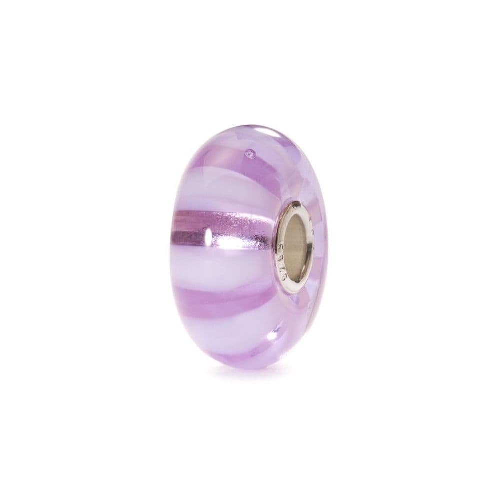 Trollbeads Lavender Stripe Glass Bead TGLBE-10249