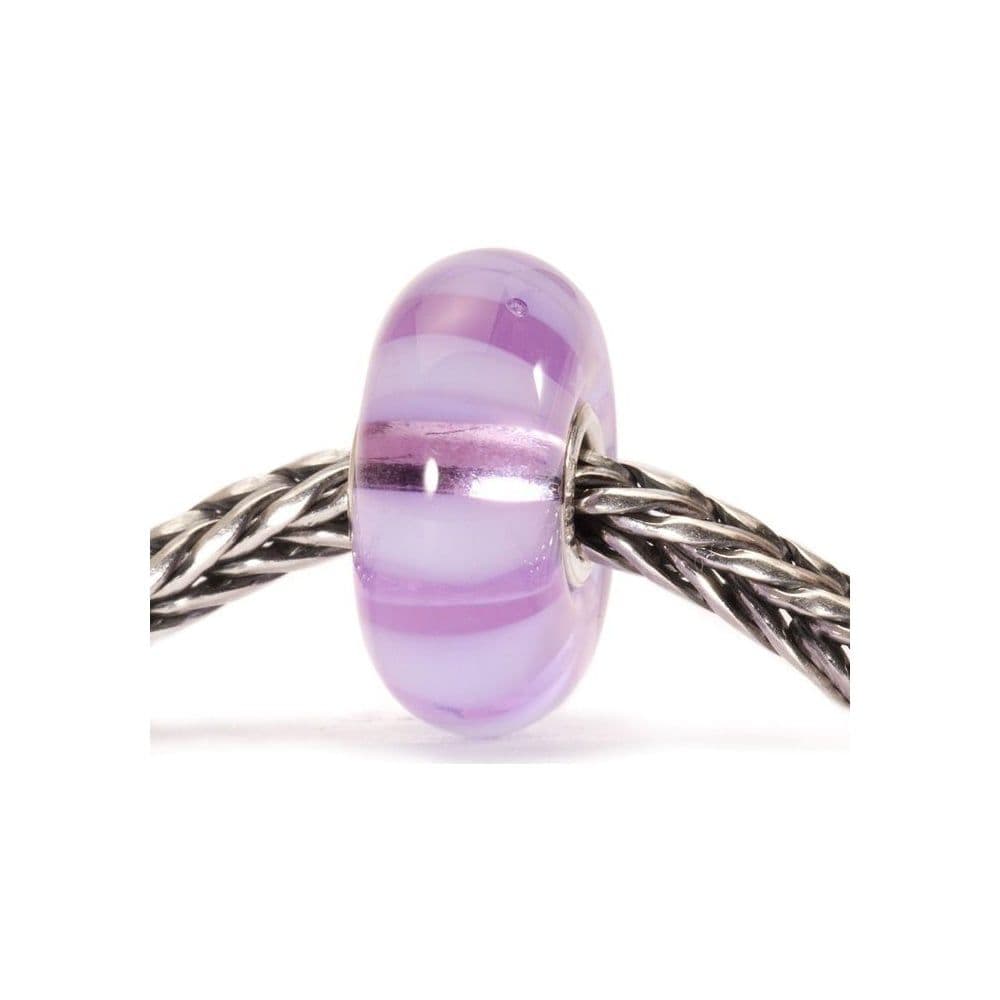 Trollbeads Lavender Stripe Glass Bead TGLBE-10249