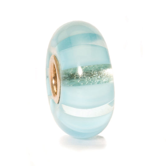 Trollbeads Light Blue Stripe Glass Bead TGLBE-10058