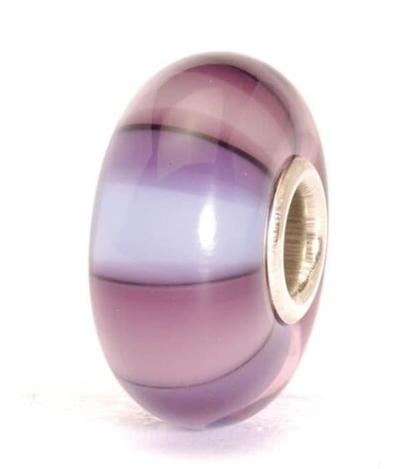 Trollbeads Purple Stripes Glass Bead TGLBE-10043