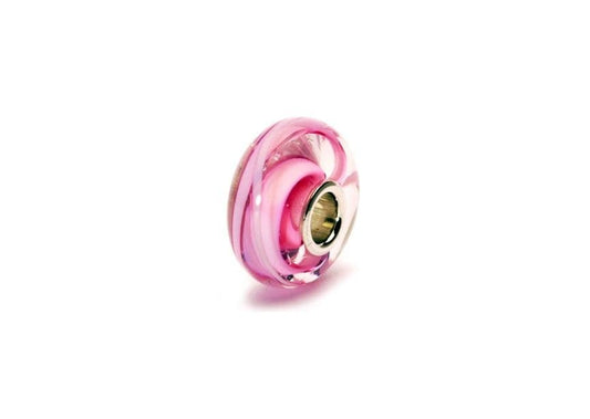 Trollbeads Rose Ribbon Glass Bead TGLBE-10230