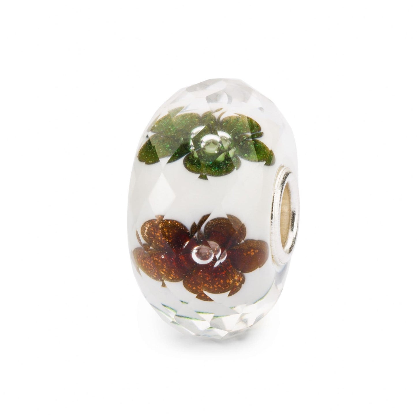 Trollbeads Snow Blossoms Glass Bead