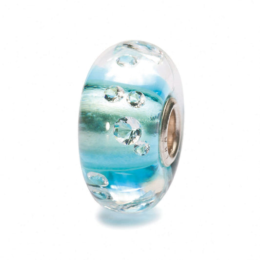 Trollbeads The Diamond Bead Iceblue Glass Bead TGLBE-00040