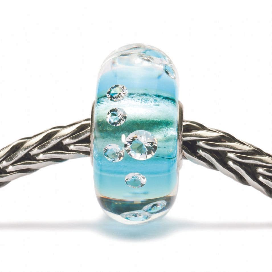 Trollbeads The Diamond Bead Iceblue Glass Bead TGLBE-00040