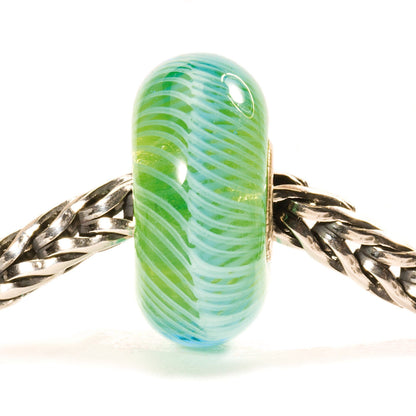 Trollbeads Turquoise Feather Glass Bead TGLBE-10243