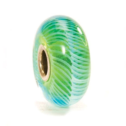 Trollbeads Turquoise Feather Glass Bead TGLBE-10243