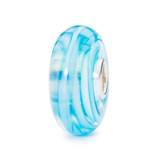 Trollbeads Turquoise Ribbon Glass Bead TGLBE-10236