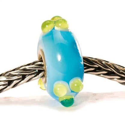 Turquoise Green Spring Bud Trollbeads Glass Bead TGLBE-10059