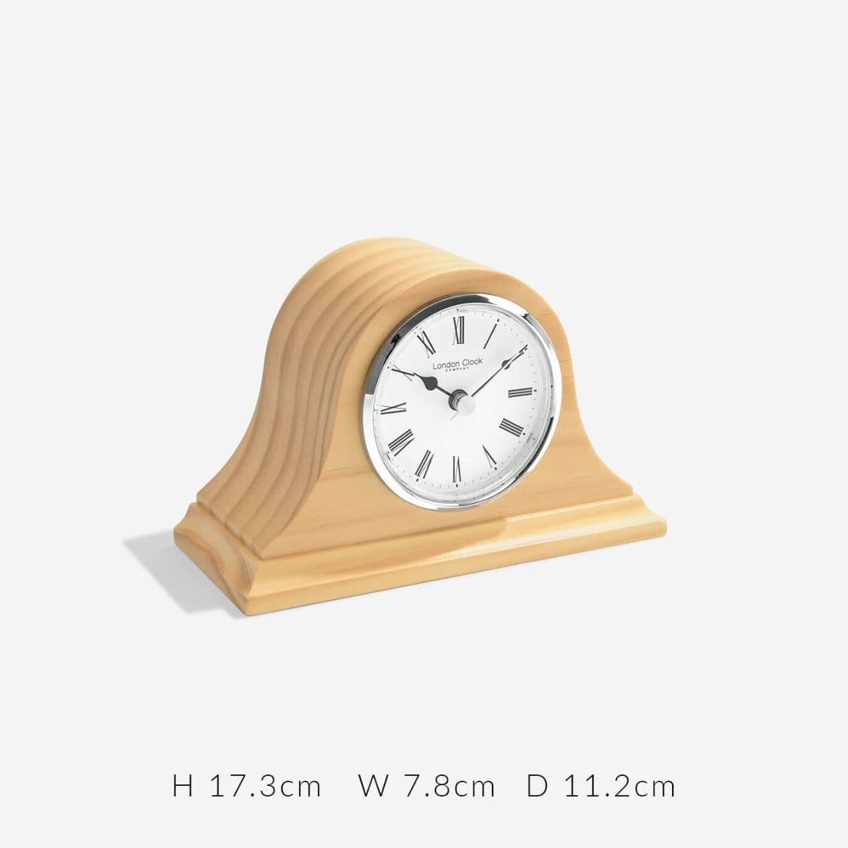 06429 Clock Napoleon Light Wood Mantle Clock London Clock Company