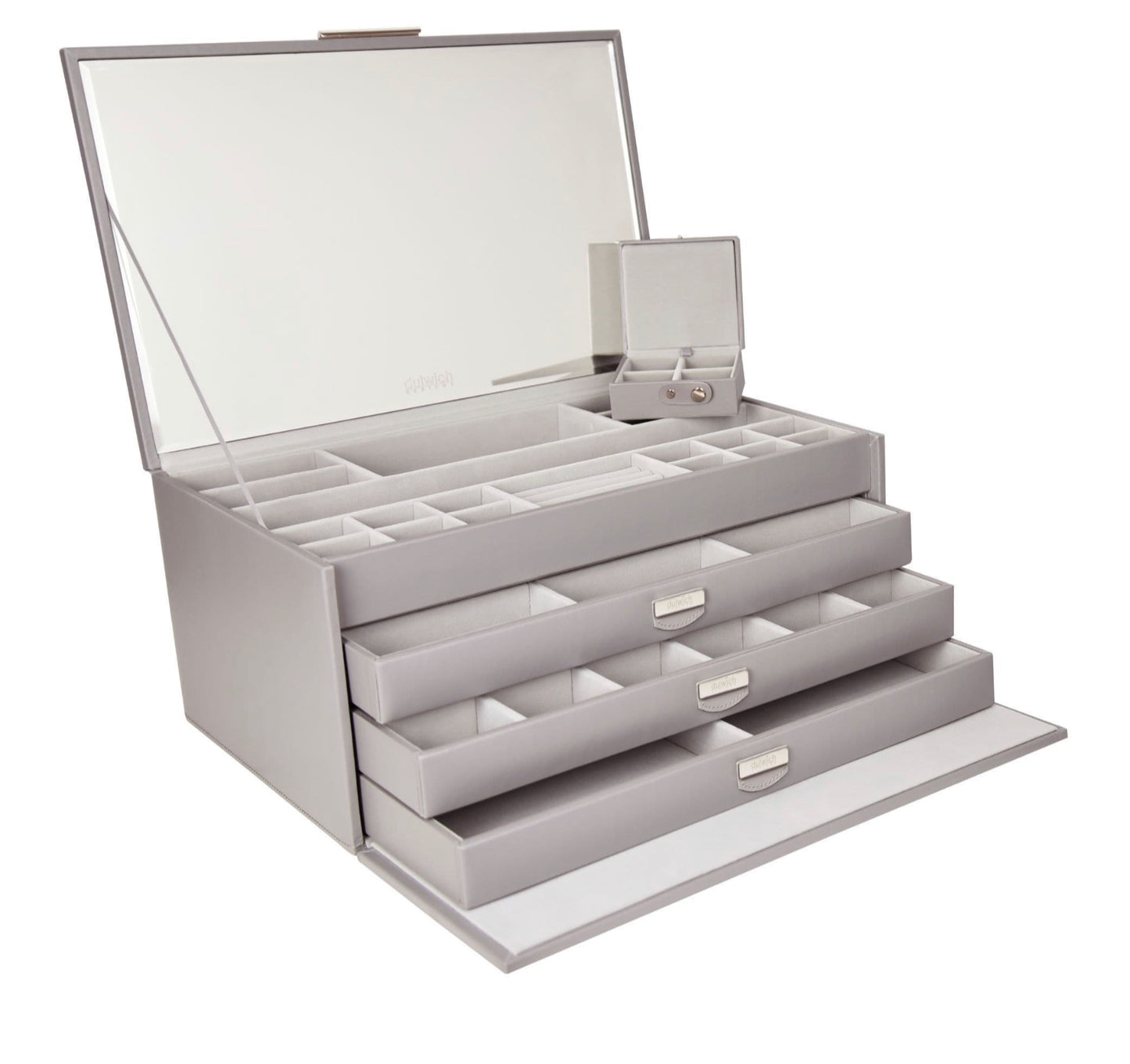 Dulwich Designs Notting Hill Extra Large Grey Jewellery Box 71177