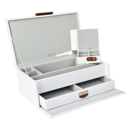 71107 Dulwich Design Medium Notting Hill White Jewellery Box