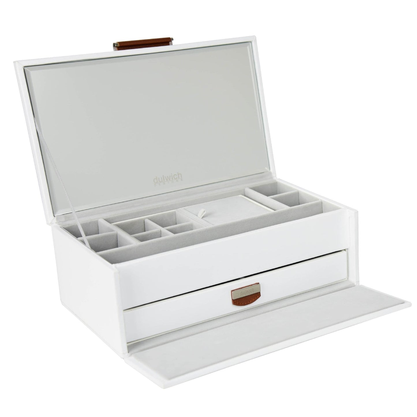 71107 Dulwich Design Medium Notting Hill White Jewellery Box