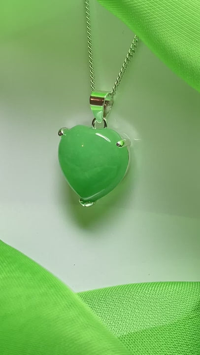 Heart jade clearance necklaces