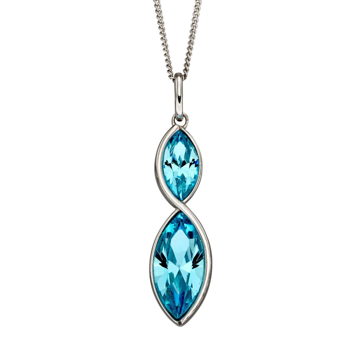 Fiorelli blue marquise shaped crystal necklace