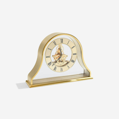 London Clock Company Gold Finish Napoleon Skeleton Mantle Clock 02087