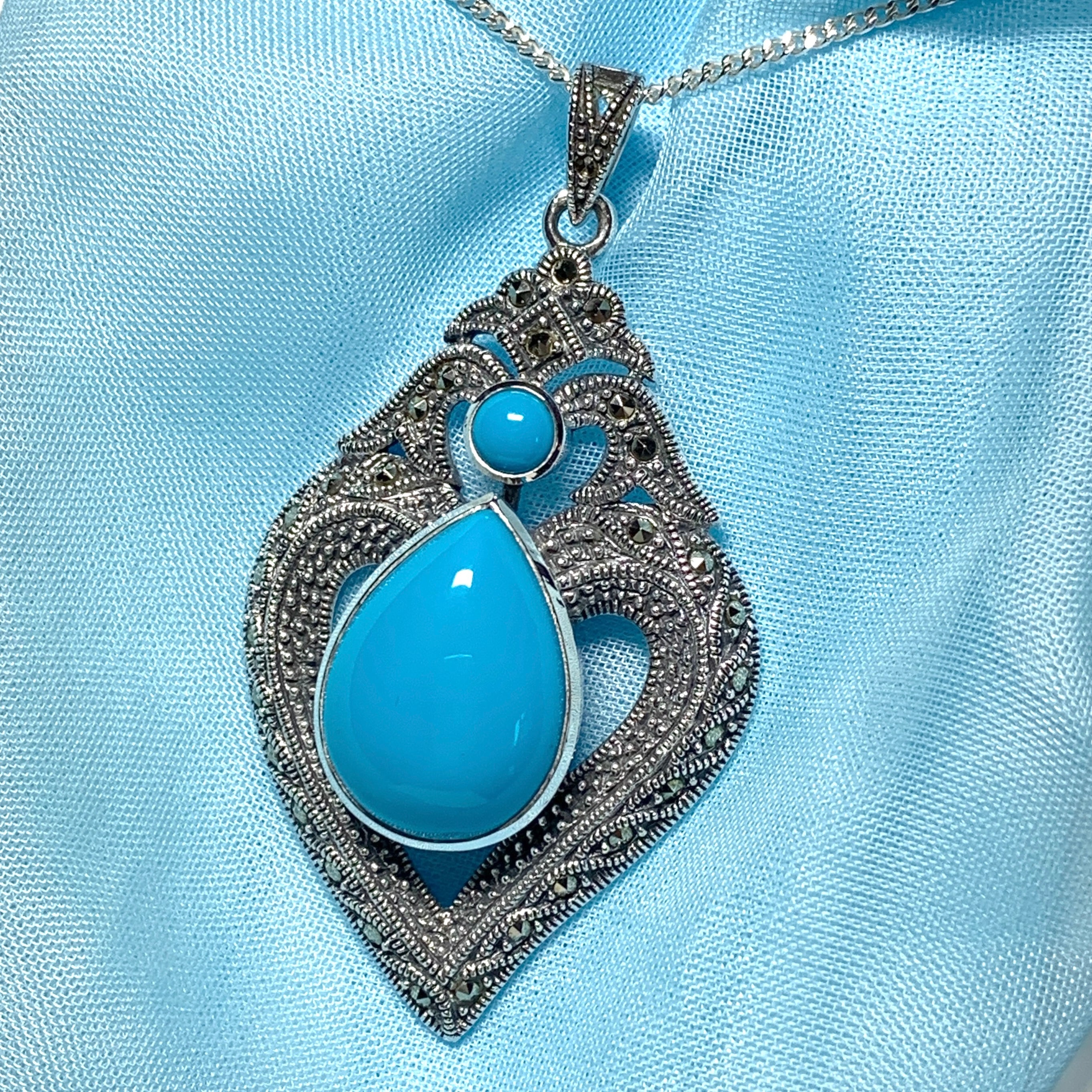 Turquoise sales stone pendant