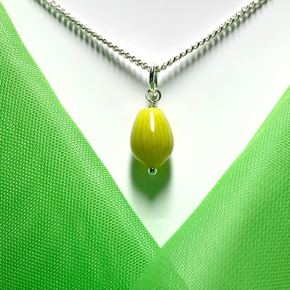 Lime Amethyst Necklace Sterling Silver