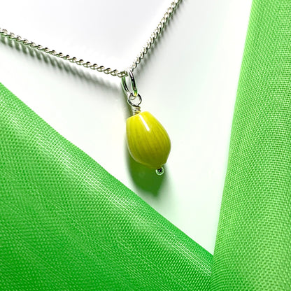 Lime Amethyst Necklace Sterling Silver