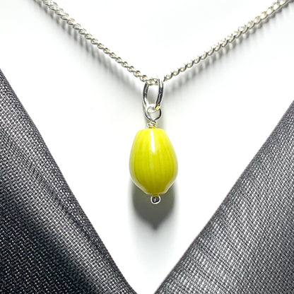 Lime Amethyst Necklace Sterling Silver