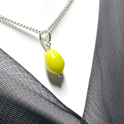 Lime Amethyst Necklace Sterling Silver