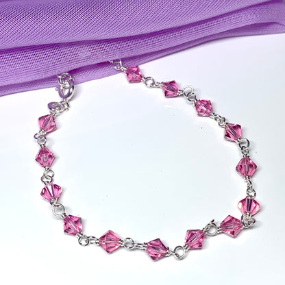 Pink bead bracelet