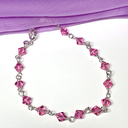 Pink bead bracelet