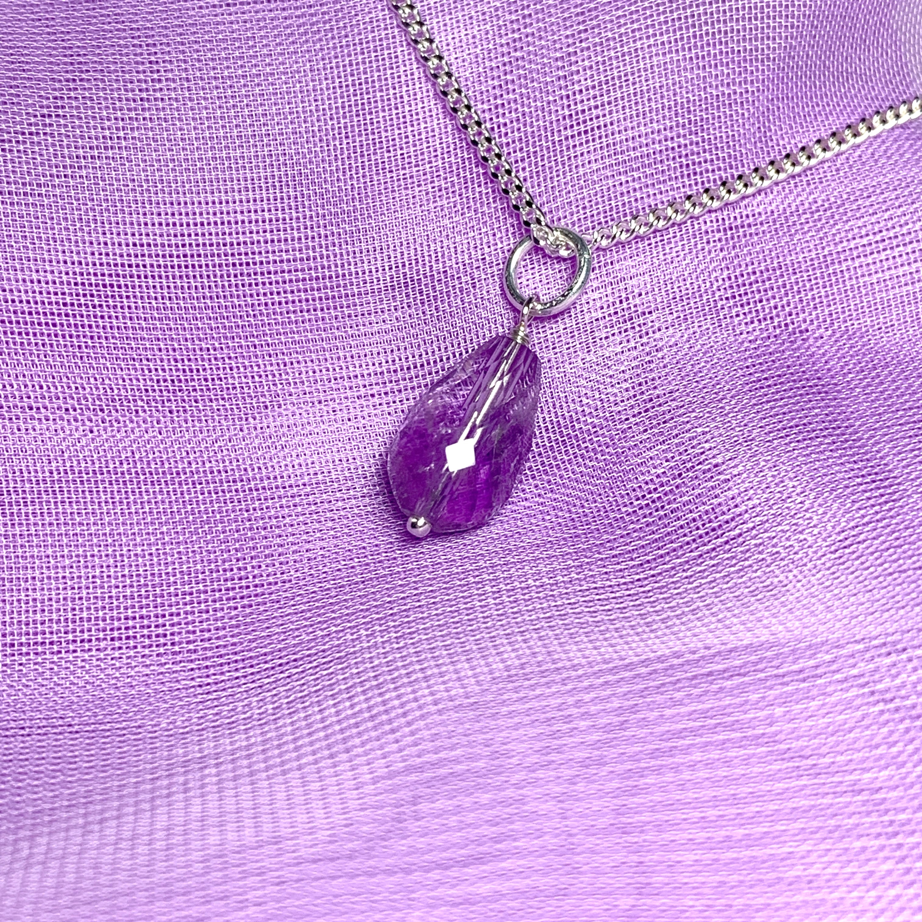 Small on sale amethyst necklace