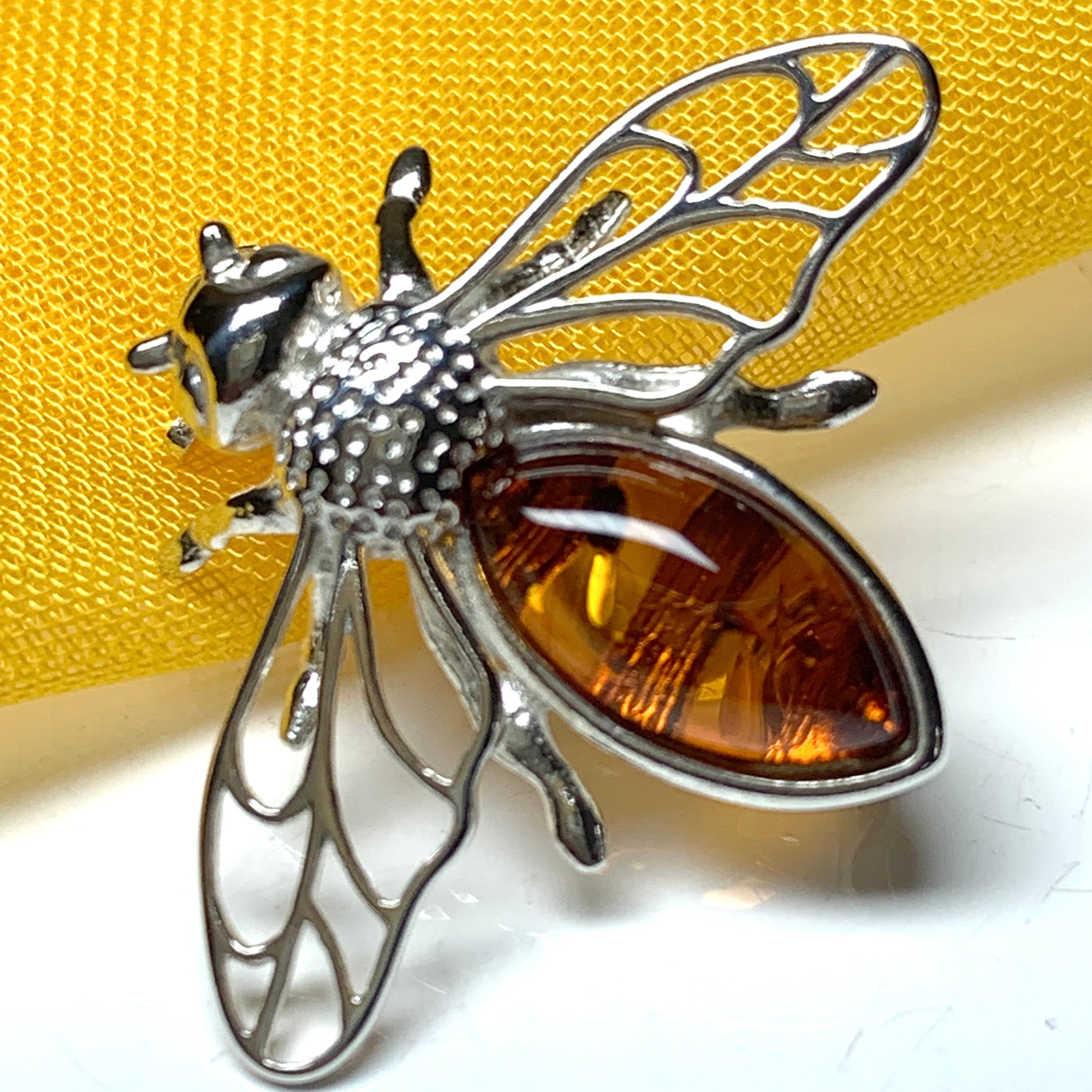 Amber 2025 bee brooch