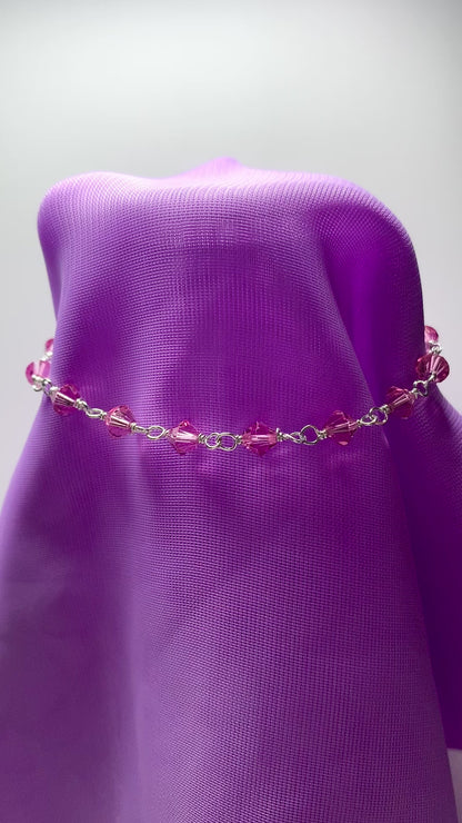 Pink bead bracelet