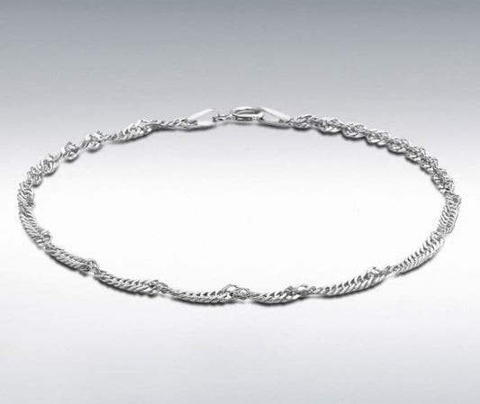Anklet twisted curb singapore sterling silver ankle chain