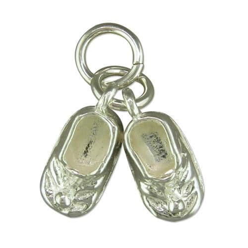 Baby Boots Charm Sterling Silver Charm