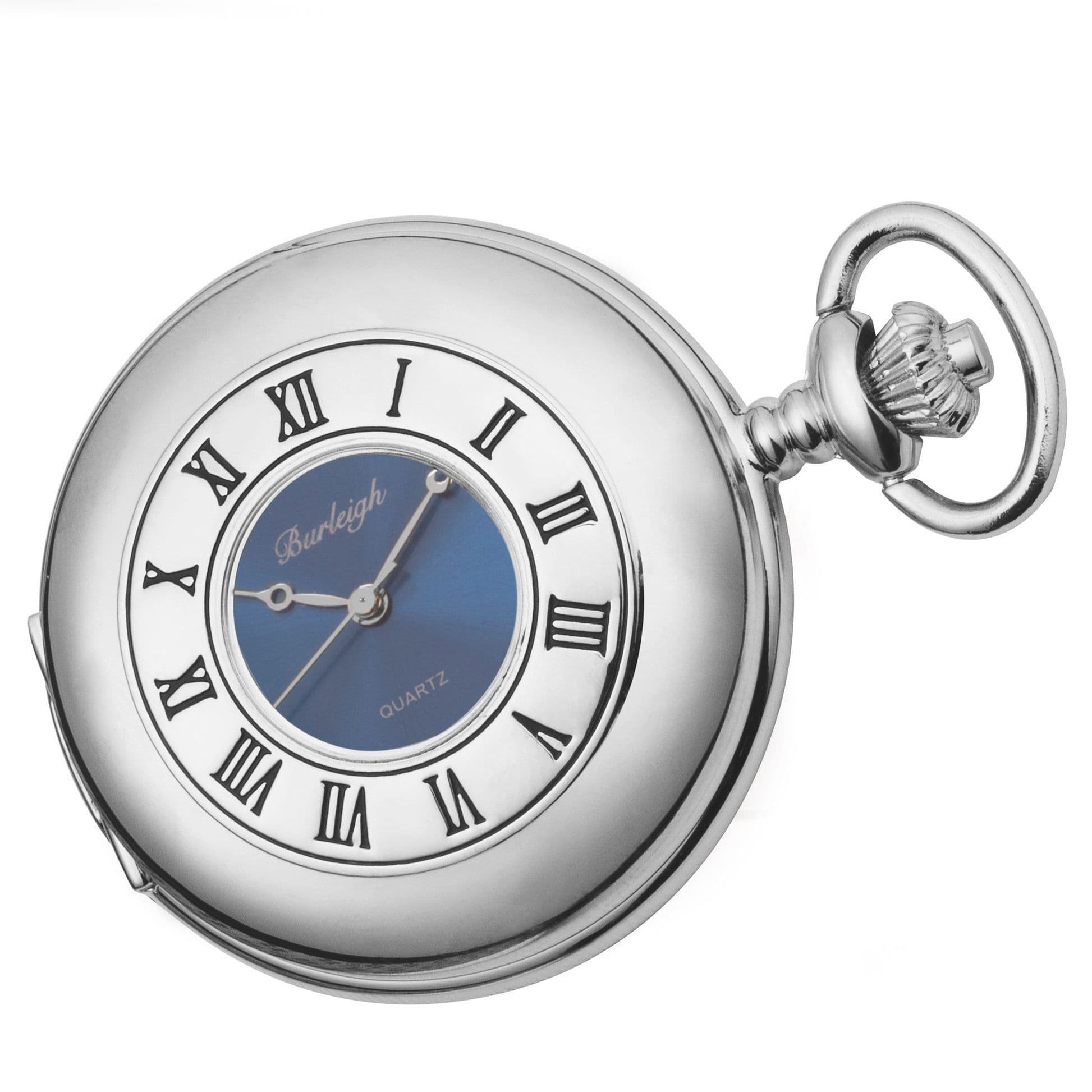 Brelsen Watches Silver Quartz Pocket Watch Brelsen Royal Gold