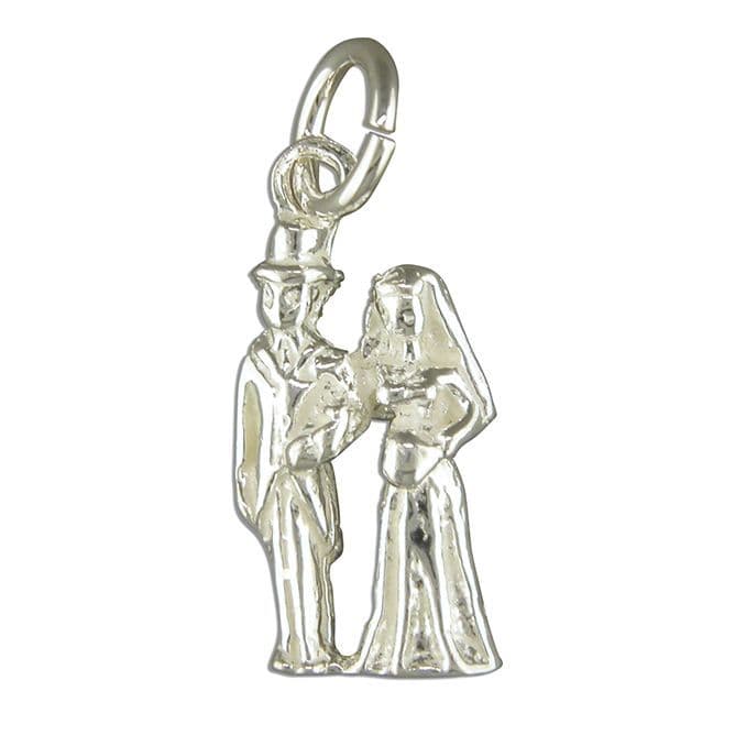 Bride And Groom Charm Sterling Silver