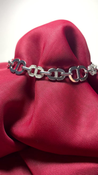 Cubic Zirconia Sterling Silver Bracelet