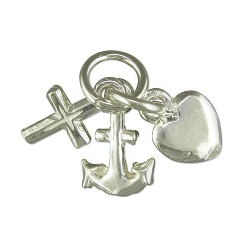 Faith Hope And Charity Sterling Silver Charm