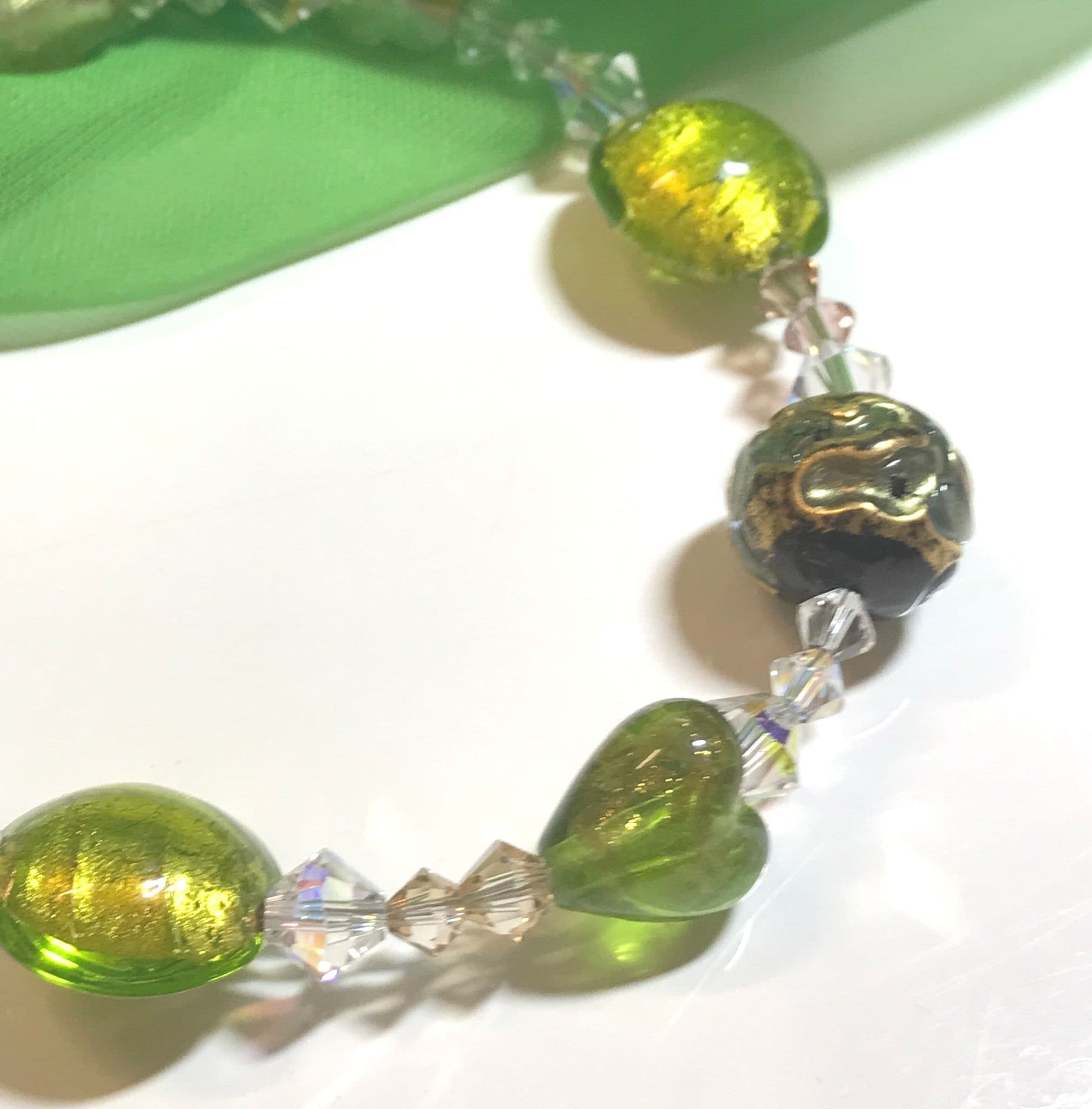 Fresh Green Murano Glass Bracelet