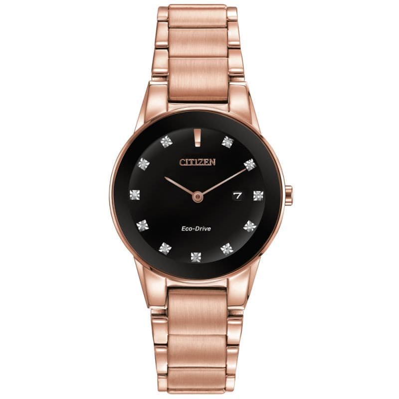 GA1058-59Q Citizen Ladies Watch Rose Gold Plated Stainless Steel Eco-drive