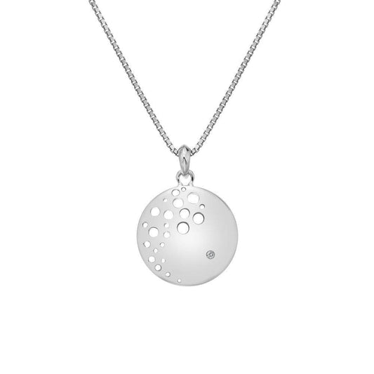 Hot Diamonds spritz circle sterling silver round necklace DP861